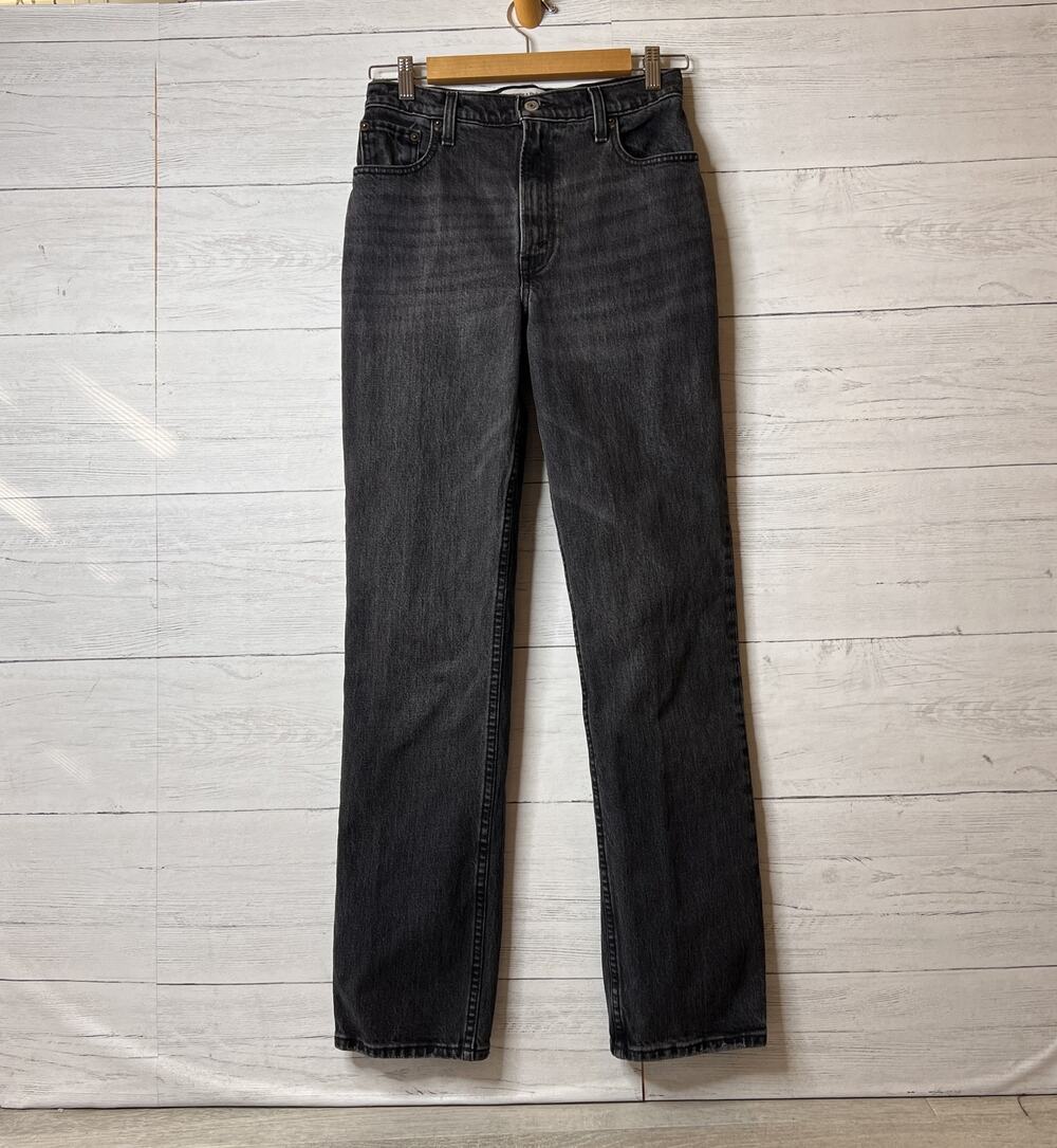 Abercrombie & Fitch Jeans Size 26/2R Black The 90s Straight Ultra High Rise